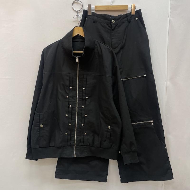 ノーアイディ NO ID. ジャケット、上着 ジャケット、ブレザー リベットトラック ブルゾン 2way ワイド パンツ セットアップ one 黒 / ブラック / black メンズ USED 古着 中古 50167282