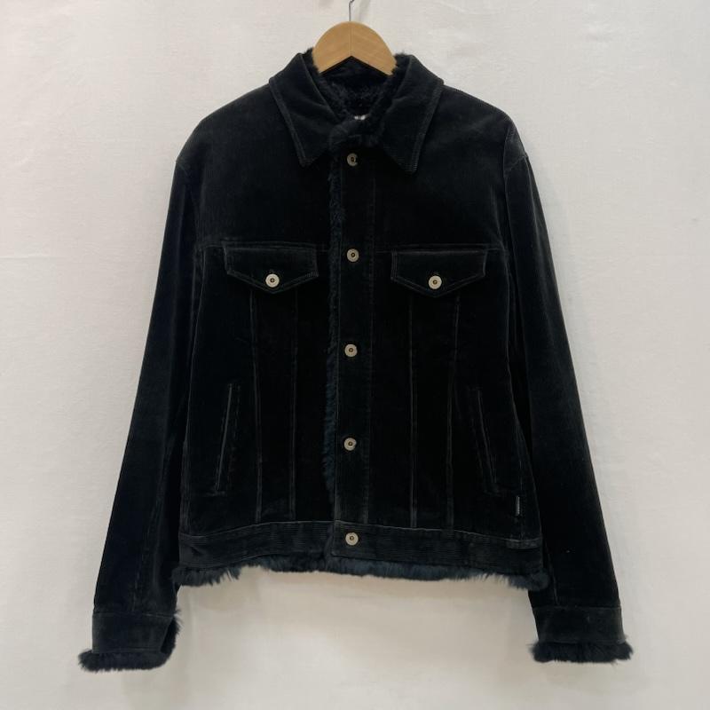 バーバリーブラックレーベル BURBERRY BLACK LABEL ジャケット、上着 ジャンパー、ブルゾン ラビットファー 切替 コーデュロイジャケット ノバチェック L 黒 / ブラック / black メンズ USED 古着 中古 50167283