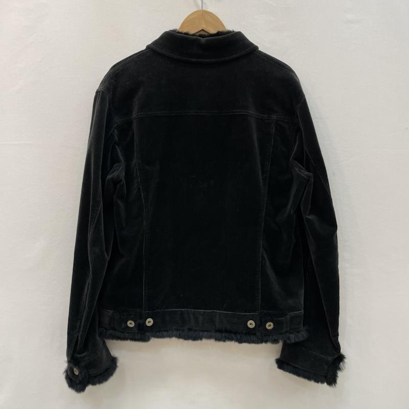 バーバリーブラックレーベル BURBERRY BLACK LABEL ジャケット、上着 ジャンパー、ブルゾン ラビットファー 切替 コーデュロイジャケット ノバチェック L 黒 / ブラック / black メンズ USED 古着 中古 50167283