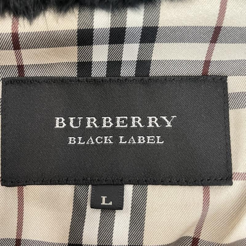 バーバリーブラックレーベル BURBERRY BLACK LABEL ジャケット、上着 ジャンパー、ブルゾン ラビットファー 切替 コーデュロイジャケット ノバチェック L 黒 / ブラック / black メンズ USED 古着 中古 50167283