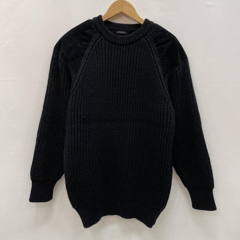 コモリ COMOLI ニット、セーター 長袖 ブラックシープ 別注 ガンパッチ ニット 2 黒 / ブラック / black メンズ USED 古着 中古 50167286