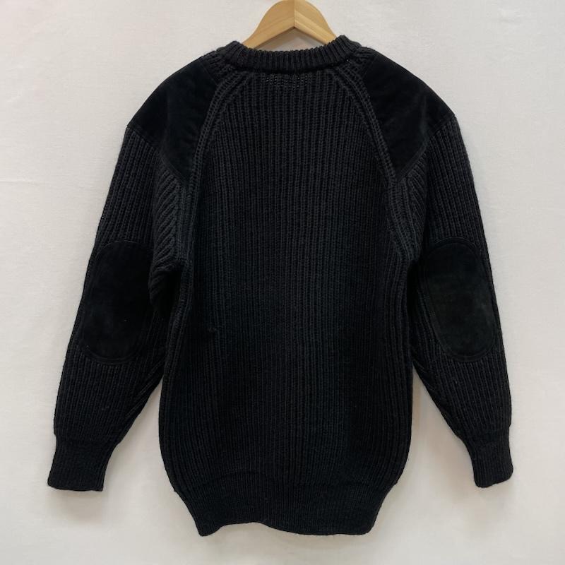 コモリ COMOLI ニット、セーター 長袖 ブラックシープ 別注 ガンパッチ ニット 2 黒 / ブラック / black メンズ USED 古着 中古 50167286