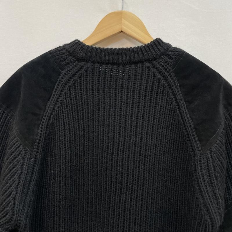 コモリ COMOLI ニット、セーター 長袖 ブラックシープ 別注 ガンパッチ ニット 2 黒 / ブラック / black メンズ USED 古着 中古 50167286