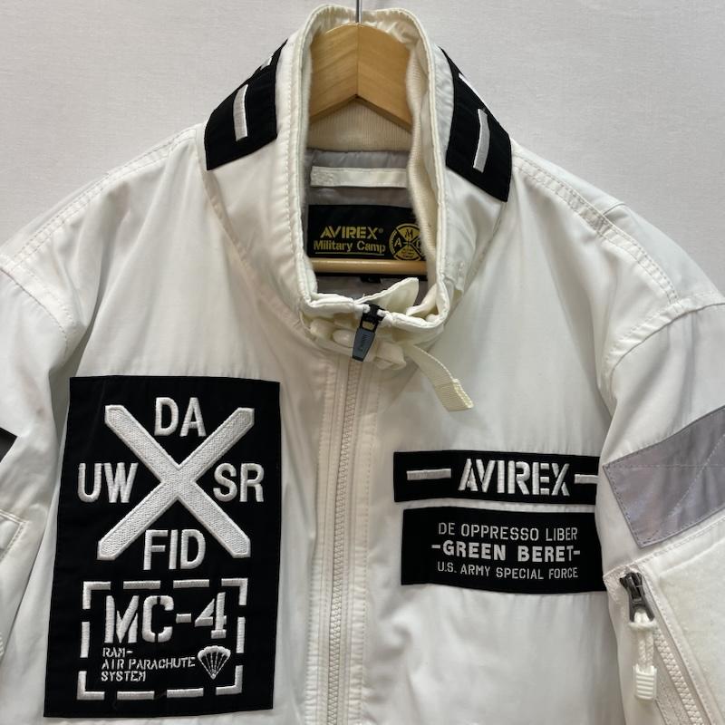 アヴィレックス AVIREX ジャケット、上着 フライトジャケット MA-1 モデファイ ハロ 6192176 L 白 / ホワイト / white メンズ USED 古着 中古 50167287