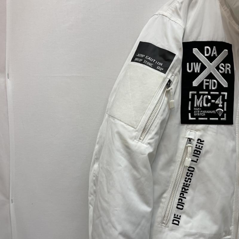 アヴィレックス AVIREX ジャケット、上着 フライトジャケット MA-1 モデファイ ハロ 6192176 L 白 / ホワイト / white メンズ USED 古着 中古 50167287