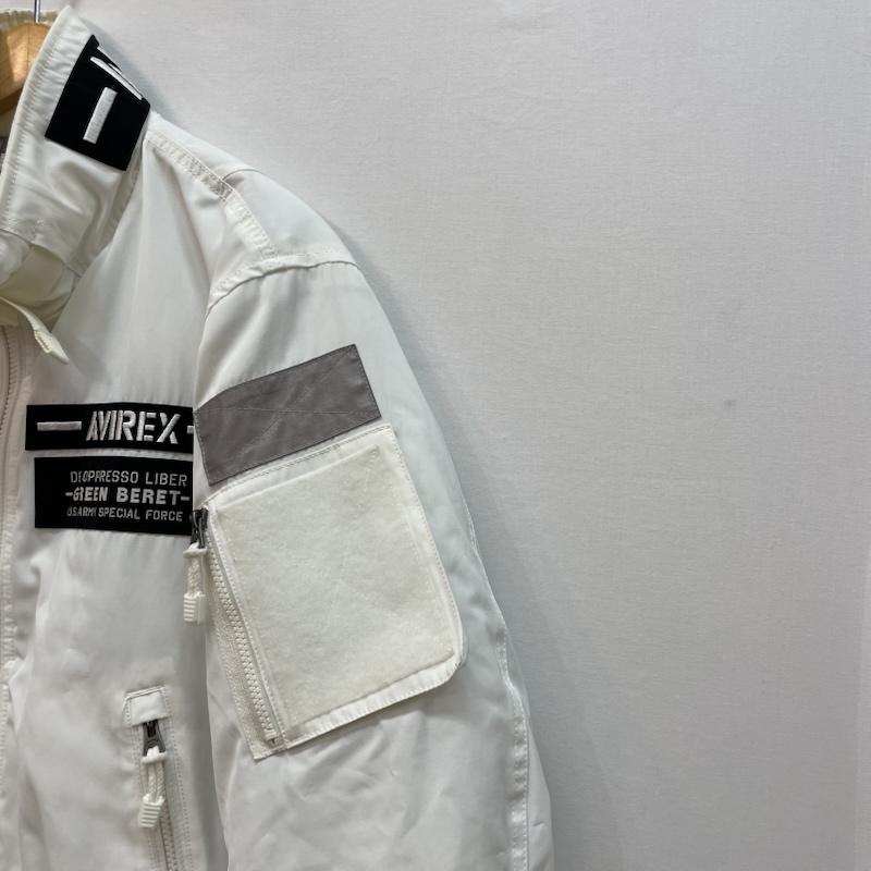 アヴィレックス AVIREX ジャケット、上着 フライトジャケット MA-1 モデファイ ハロ 6192176 L 白 / ホワイト / white メンズ USED 古着 中古 50167287