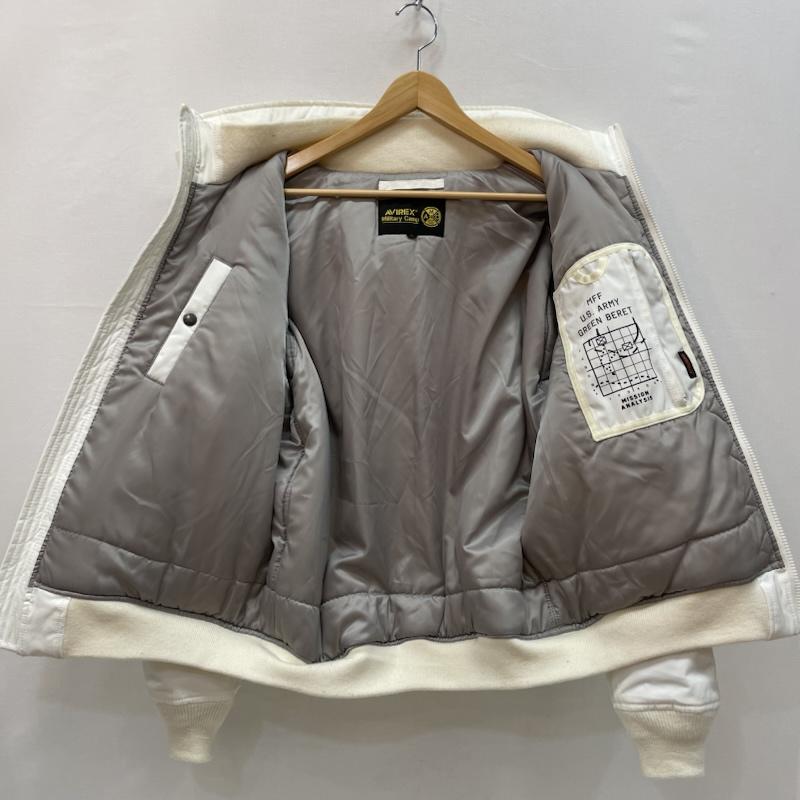 アヴィレックス AVIREX ジャケット、上着 フライトジャケット MA-1 モデファイ ハロ 6192176 L 白 / ホワイト / white メンズ USED 古着 中古 50167287