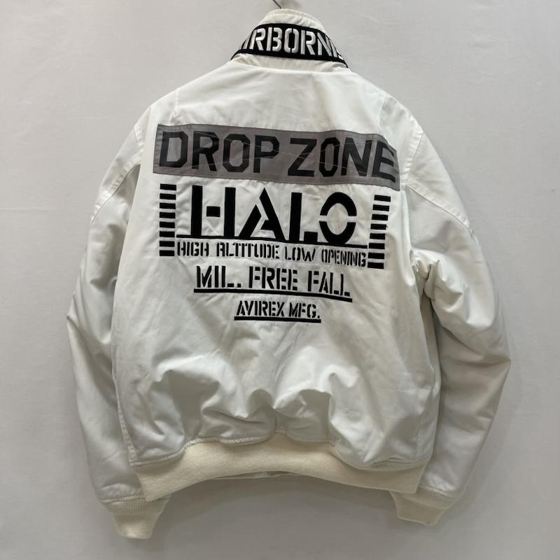 アヴィレックス AVIREX ジャケット、上着 フライトジャケット MA-1 モデファイ ハロ 6192176 L 白 / ホワイト / white メンズ USED 古着 中古 50167287