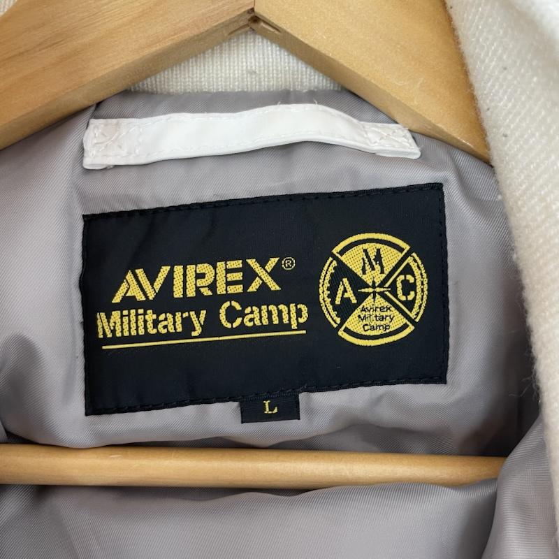 アヴィレックス AVIREX ジャケット、上着 フライトジャケット MA-1 モデファイ ハロ 6192176 L 白 / ホワイト / white メンズ USED 古着 中古 50167287