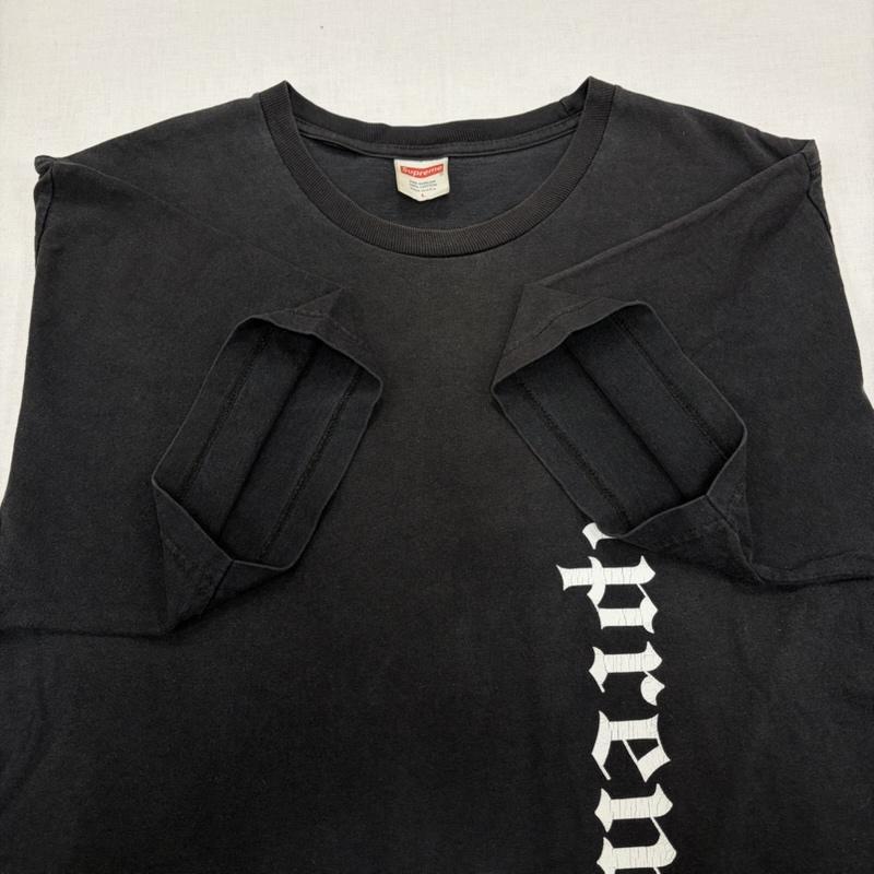 シュプリーム Supreme Tシャツ 半袖 17AW INDEPENDENT コラボ 半袖 ロゴ プリント Tシャツ USA製 フェード L ロゴ、文字 X プリント 黒 / ブラック / black X 白 / ホワイト / white X 赤 / レッド / red メンズ USED 古着 中古 50167289
