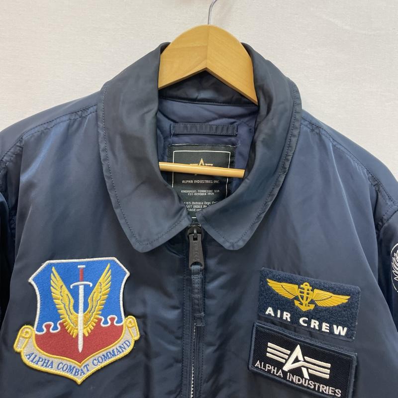 アルファ インダストリー Alpha Industries ジャケット、上着 フライトジャケット ワッペン カスタム 刺繍 20304-067 CWU-45 XL 紺 / ネイビー / navy メンズ USED 古着 中古 50167290