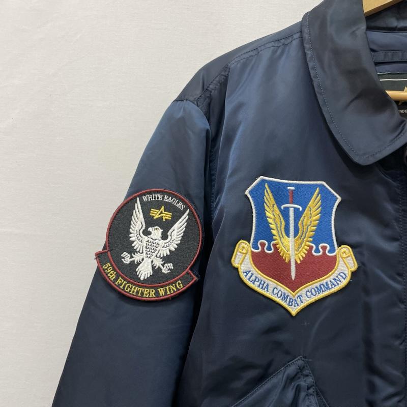 アルファ インダストリー Alpha Industries ジャケット、上着 フライトジャケット ワッペン カスタム 刺繍 20304-067 CWU-45 XL 紺 / ネイビー / navy メンズ USED 古着 中古 50167290