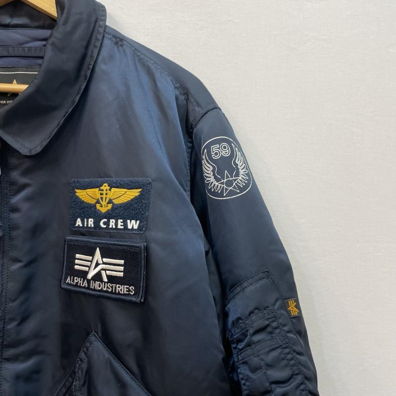 アルファ インダストリー Alpha Industries ジャケット、上着 フライトジャケット ワッペン カスタム 刺繍 20304-067 CWU-45 XL 紺 / ネイビー / navy メンズ USED 古着 中古 50167290