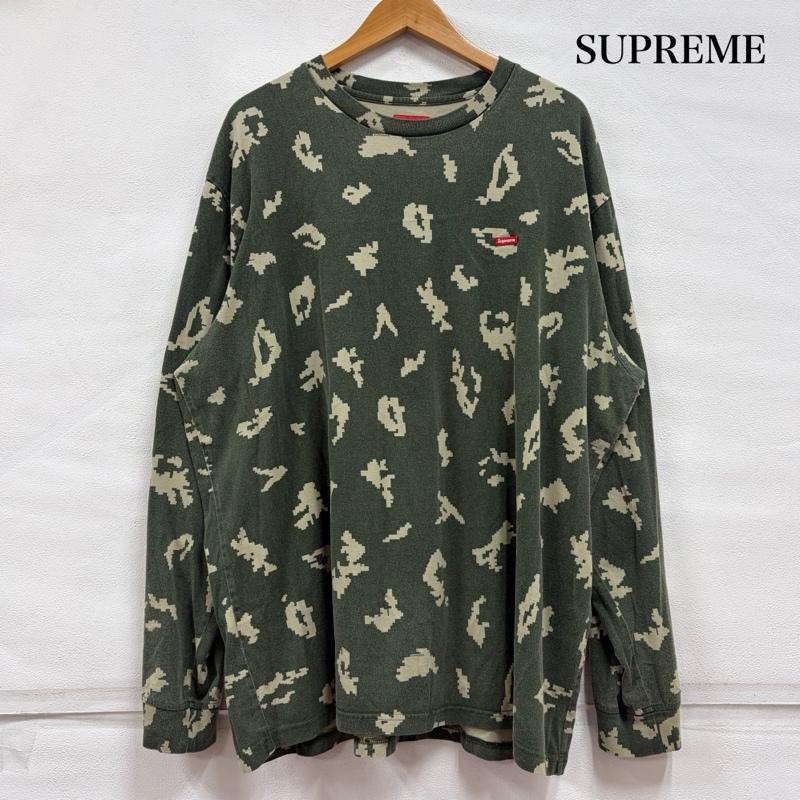 シュプリーム Supreme Tシャツ 長袖 21AW ピクセルカモ 迷彩 スモールボックスロゴ 刺繍 ロンT 長袖 Tシャツ フェード XL カモフラージュ柄・迷彩 X ロゴ、文字 X プリント X 刺繍 緑 / グリーン / green X 赤 / レッド / red メンズ USED 古着 中古 50167291