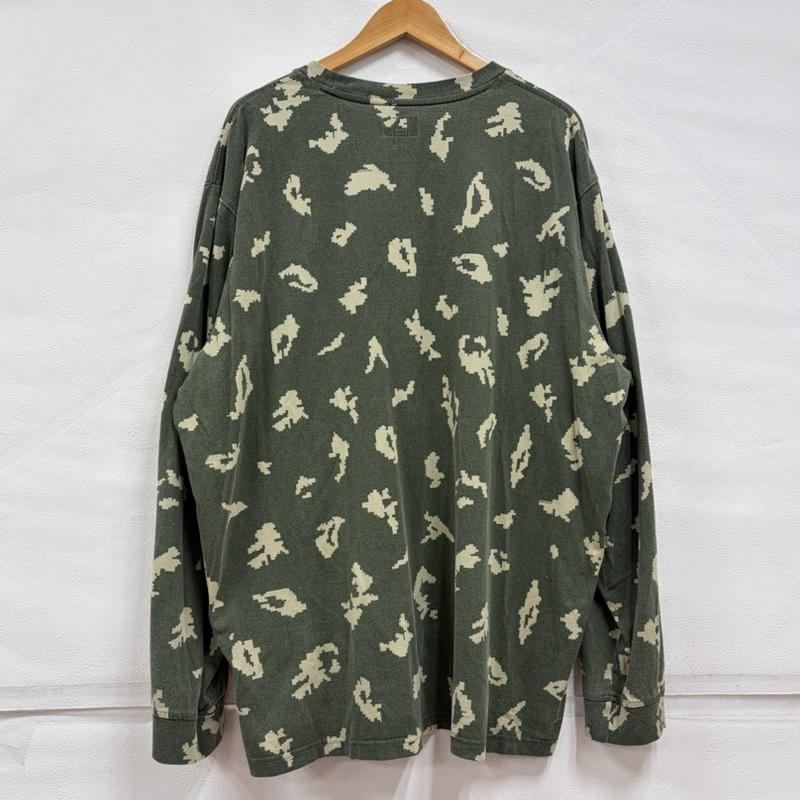 シュプリーム Supreme Tシャツ 長袖 21AW ピクセルカモ 迷彩 スモールボックスロゴ 刺繍 ロンT 長袖 Tシャツ フェード XL カモフラージュ柄・迷彩 X ロゴ、文字 X プリント X 刺繍 緑 / グリーン / green X 赤 / レッド / red メンズ USED 古着 中古 50167291