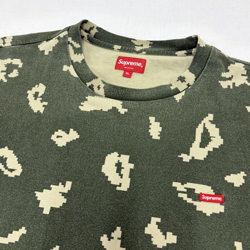 シュプリーム Supreme Tシャツ 長袖 21AW ピクセルカモ 迷彩 スモールボックスロゴ 刺繍 ロンT 長袖 Tシャツ フェード XL カモフラージュ柄・迷彩 X ロゴ、文字 X プリント X 刺繍 緑 / グリーン / green X 赤 / レッド / red メンズ USED 古着 中古 50167291