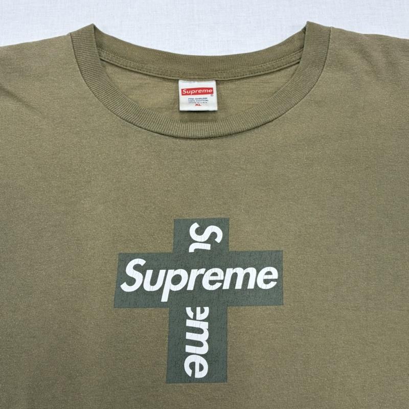 シュプリーム Supreme Tシャツ 半袖 20AW Cross Box Logo Tee クロス ボックス ロゴ プリント 半袖 Tシャツ フェード USA製 XL ロゴ、文字 X プリント カーキ / カーキ / khaki X オリーブグリーン / オリーブグリーン / X 白 / ホワイト / white メンズ USED 古着 中古 50167296