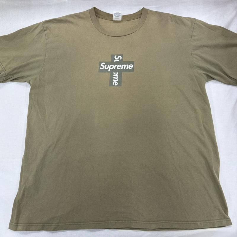 シュプリーム Supreme Tシャツ 半袖 20AW Cross Box Logo Tee クロス ボックス ロゴ プリント 半袖 Tシャツ フェード USA製 XL ロゴ、文字 X プリント カーキ / カーキ / khaki X オリーブグリーン / オリーブグリーン / X 白 / ホワイト / white メンズ USED 古着 中古 50167296