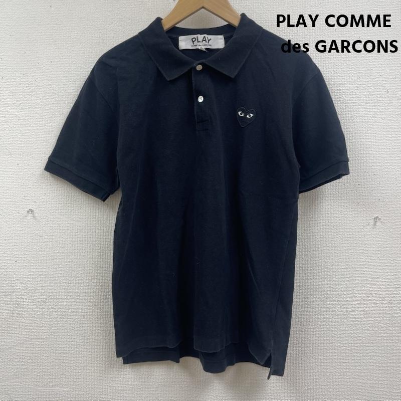 プレイコムデギャルソン PLAY COMME des GARCONS ポロシャツ 半袖 日本製 黒ハート 刺繍 半袖 ポロシャツ AD2011 AZ-T066 M 黒 / ブラック / black メンズ USED 古着 中古 50167298