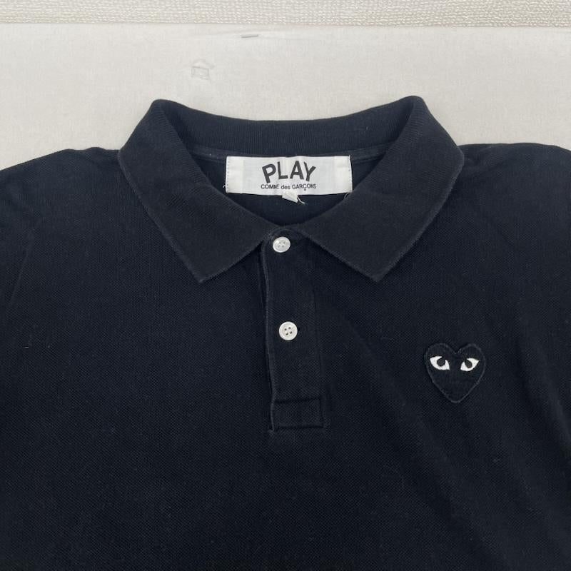 プレイコムデギャルソン PLAY COMME des GARCONS ポロシャツ 半袖 日本製 黒ハート 刺繍 半袖 ポロシャツ AD2011 AZ-T066 M 黒 / ブラック / black メンズ USED 古着 中古 50167298