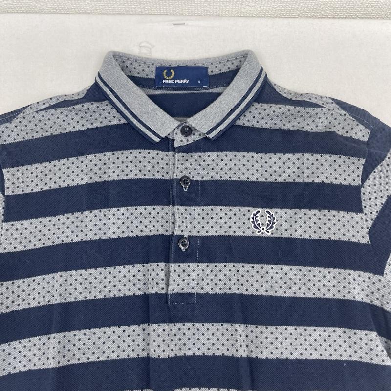 フレッドペリー FRED PERRY ポロシャツ 半袖 日本製 ロゴ刺繍 半袖 ボーダー ポロシャツ F1279 S 紺 / ネイビー / navy メンズ USED 古着 中古 50167300