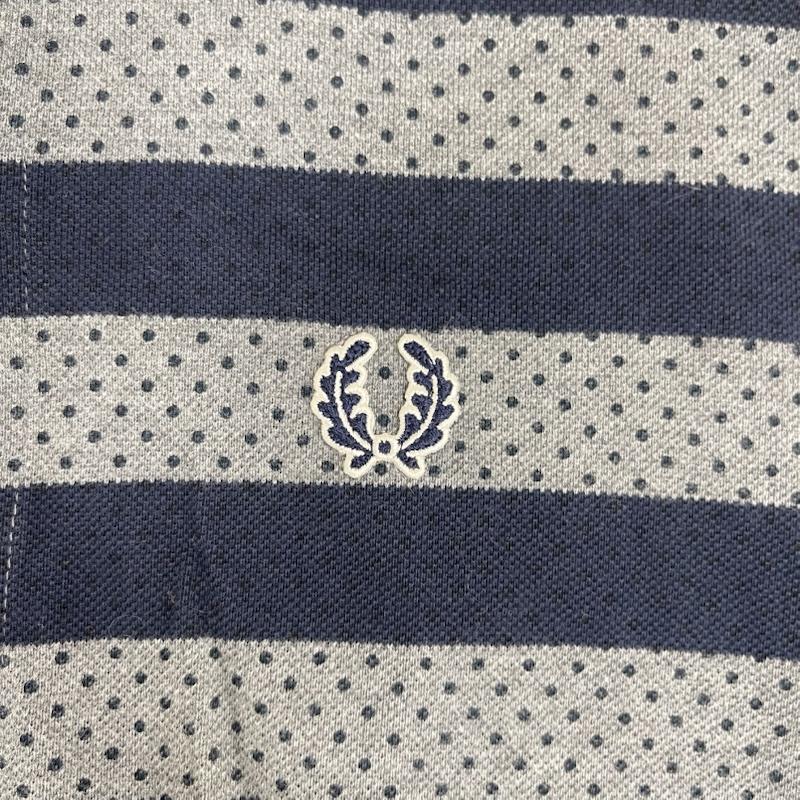 フレッドペリー FRED PERRY ポロシャツ 半袖 日本製 ロゴ刺繍 半袖 ボーダー ポロシャツ F1279 S 紺 / ネイビー / navy メンズ USED 古着 中古 50167300