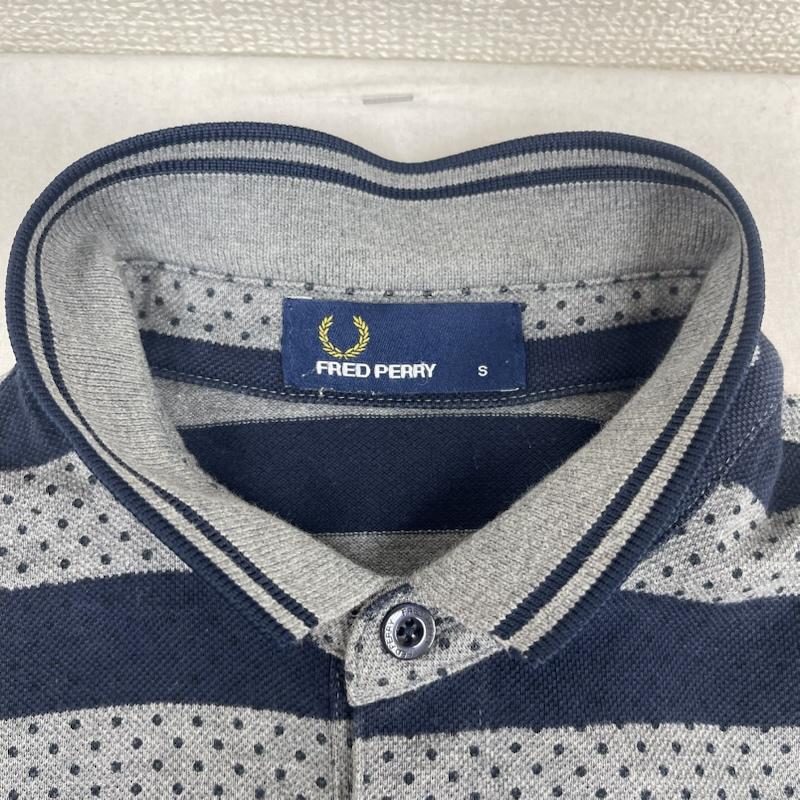 フレッドペリー FRED PERRY ポロシャツ 半袖 日本製 ロゴ刺繍 半袖 ボーダー ポロシャツ F1279 S 紺 / ネイビー / navy メンズ USED 古着 中古 50167300