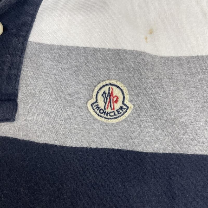 モンクレール MONCLER ポロシャツ 半袖 ロゴ パッチ 刺繍 ボーダー柄 半袖 ポロシャツ p239nct S マルチカラー / マルチカラー / multicolor メンズ USED 古着 中古 50167301