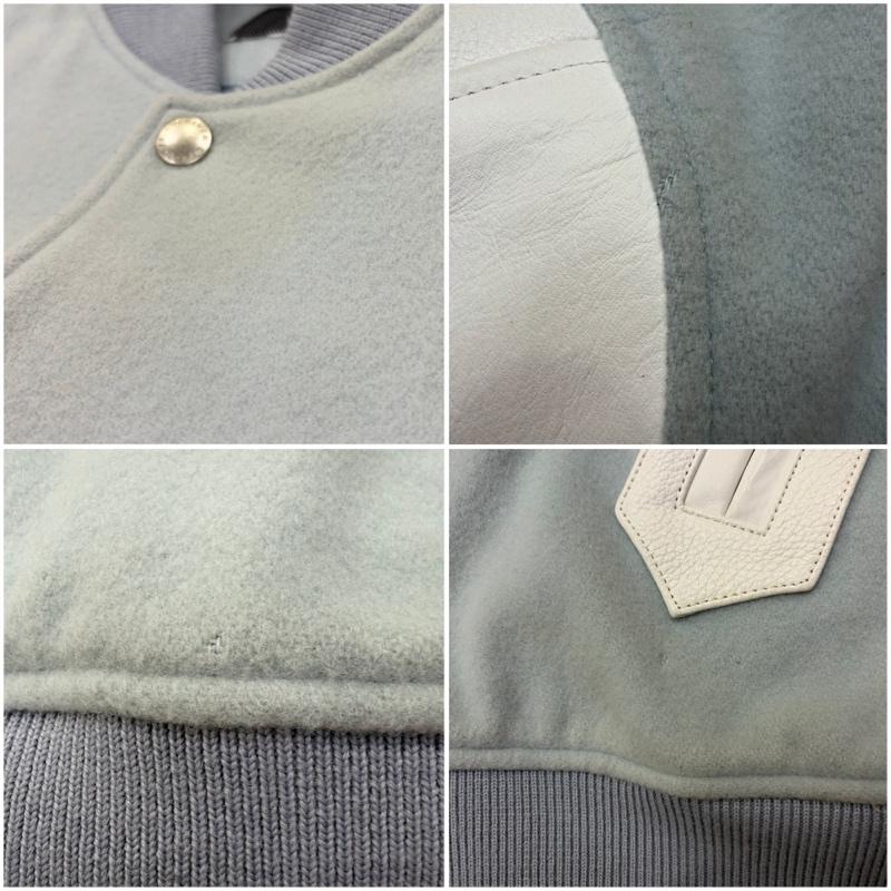 ファセッタズム FACETASM ジャケット、上着 ジャンパー、ブルゾン EMBLEM STADIUM JACKET スタジャン エンブレムスタジアムジャケット TOF-JK-M03 4 無地 X ロゴ、文字 白 / ホワイト / white X 水色 / ライトブルー / メンズ USED 古着 中古 50167303