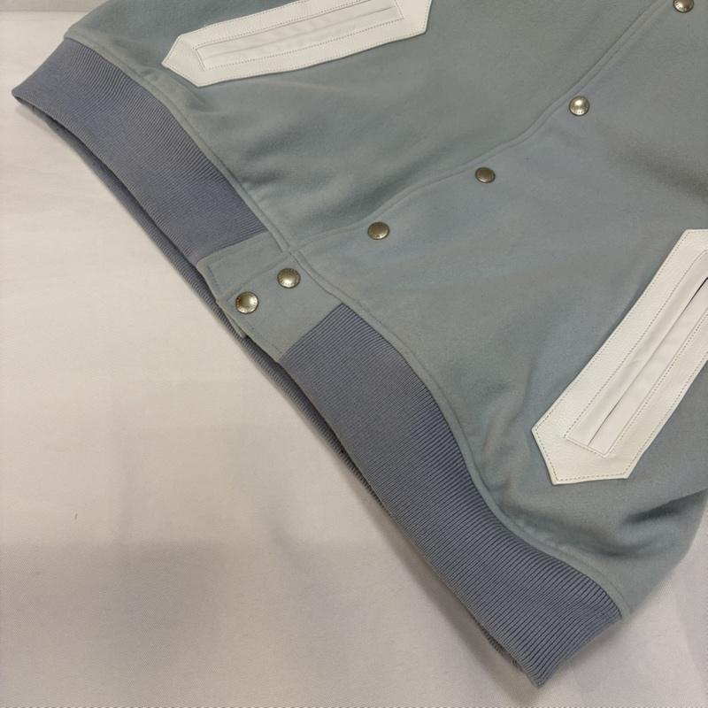ファセッタズム FACETASM ジャケット、上着 ジャンパー、ブルゾン EMBLEM STADIUM JACKET スタジャン エンブレムスタジアムジャケット TOF-JK-M03 4 無地 X ロゴ、文字 白 / ホワイト / white X 水色 / ライトブルー / メンズ USED 古着 中古 50167303
