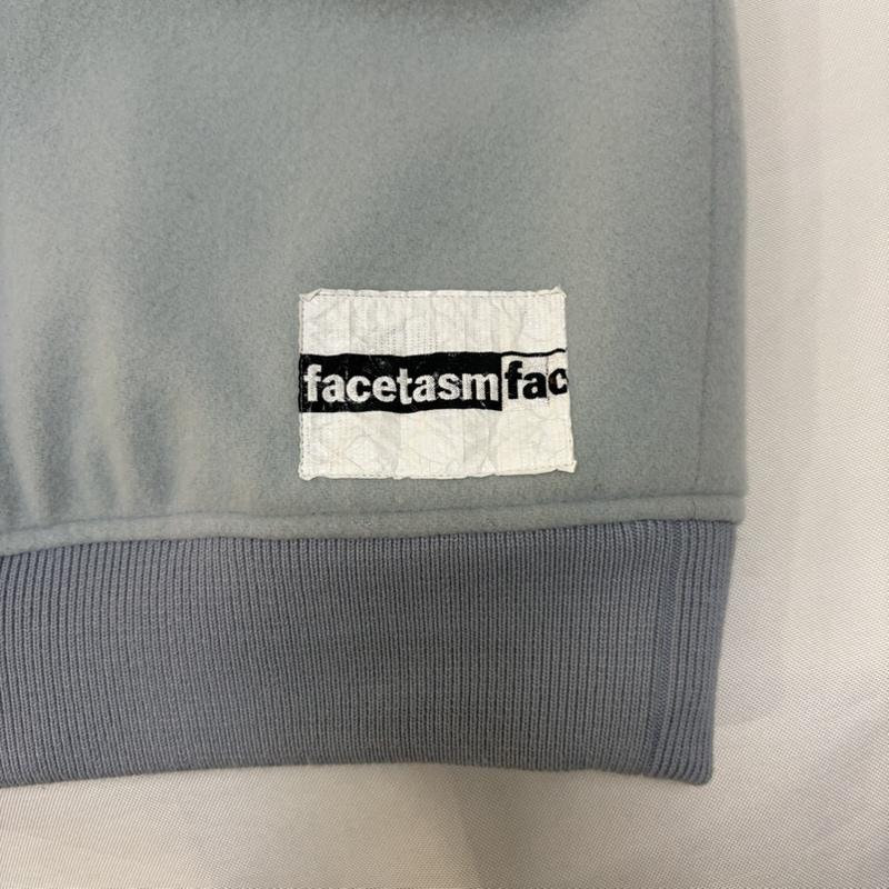 ファセッタズム FACETASM ジャケット、上着 ジャンパー、ブルゾン EMBLEM STADIUM JACKET スタジャン エンブレムスタジアムジャケット TOF-JK-M03 4 無地 X ロゴ、文字 白 / ホワイト / white X 水色 / ライトブルー / メンズ USED 古着 中古 50167303