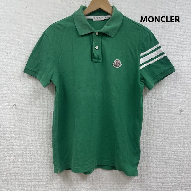モンクレール MONCLER ポロシャツ 半袖 ロゴ ワッペン刺繍 半袖 ホワイトライン ポロシャツ M 緑 / グリーン / green メンズ USED 古着 中古 50167304