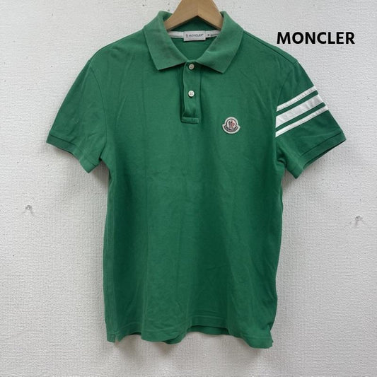 モンクレール MONCLER ポロシャツ 半袖 ロゴ ワッペン刺繍 半袖 ホワイトライン ポロシャツ M 緑 / グリーン / green メンズ USED 古着 中古 50167304