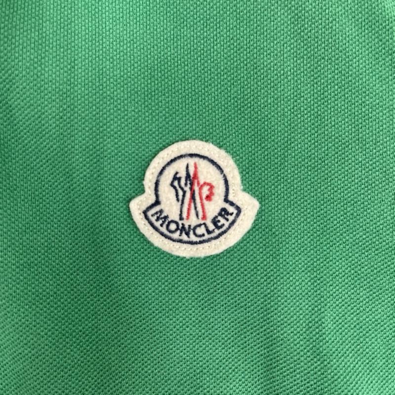 モンクレール MONCLER ポロシャツ 半袖 ロゴ ワッペン刺繍 半袖 ホワイトライン ポロシャツ M 緑 / グリーン / green メンズ USED 古着 中古 50167304