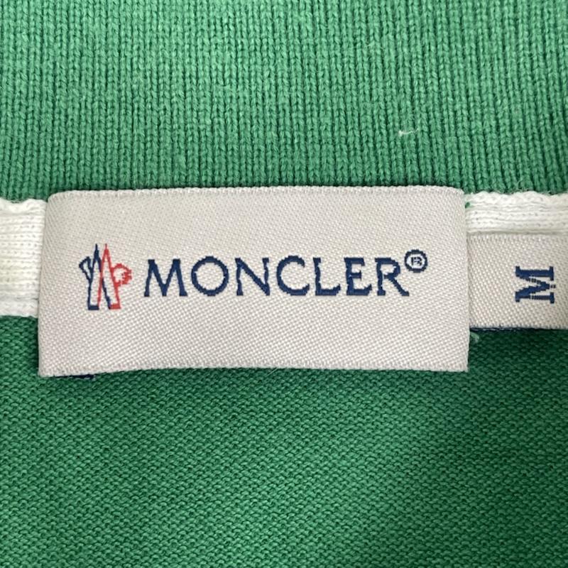 モンクレール MONCLER ポロシャツ 半袖 ロゴ ワッペン刺繍 半袖 ホワイトライン ポロシャツ M 緑 / グリーン / green メンズ USED 古着 中古 50167304