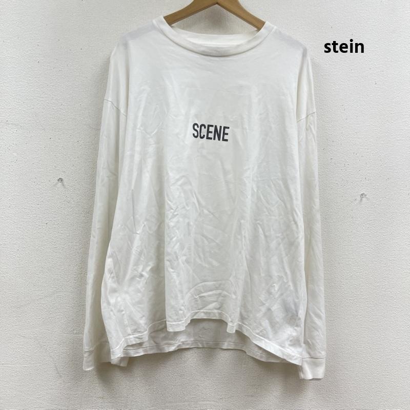 シュタイン stein Tシャツ 半袖 日本製 SCENE ロゴ オーバーサイズ ロングスリーブ Tシャツ M 白 / ホワイト / white メンズ USED 古着 中古 50167305
