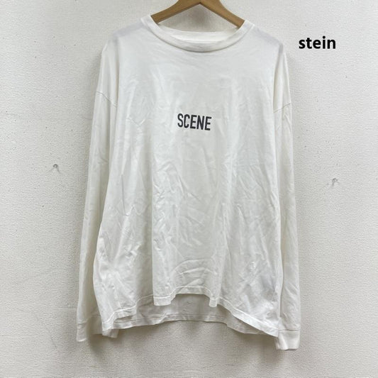 シュタイン stein Tシャツ 半袖 日本製 SCENE ロゴ オーバーサイズ ロングスリーブ Tシャツ M 白 / ホワイト / white メンズ USED 古着 中古 50167305