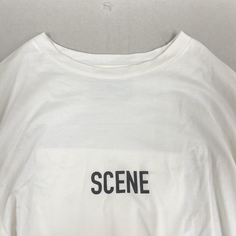 シュタイン stein Tシャツ 半袖 日本製 SCENE ロゴ オーバーサイズ ロングスリーブ Tシャツ M 白 / ホワイト / white メンズ USED 古着 中古 50167305