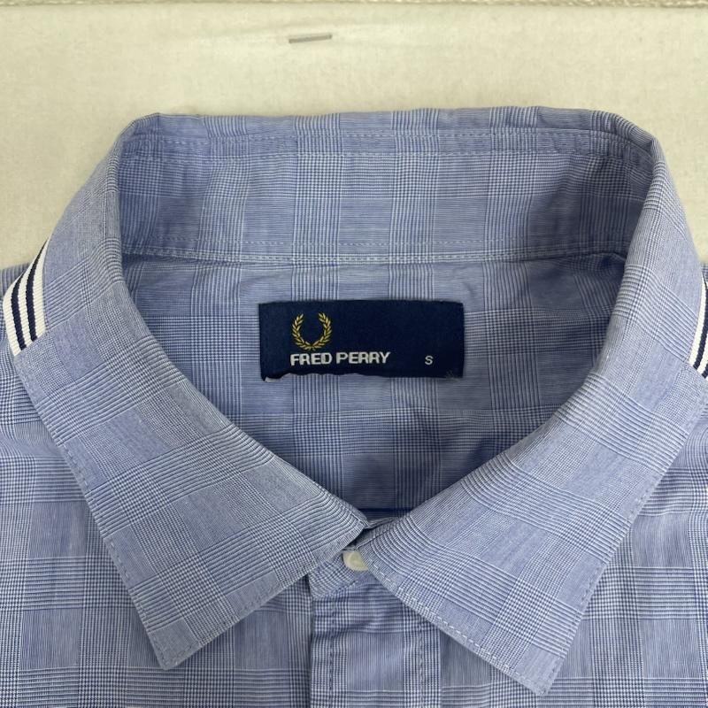 フレッドペリー FRED PERRY シャツ、ブラウス 半袖 ワンポイント ロゴ刺繍 半袖 カジュアル シャツ f4466 S 水色 / ライトブルー / メンズ USED 古着 中古 50167309
