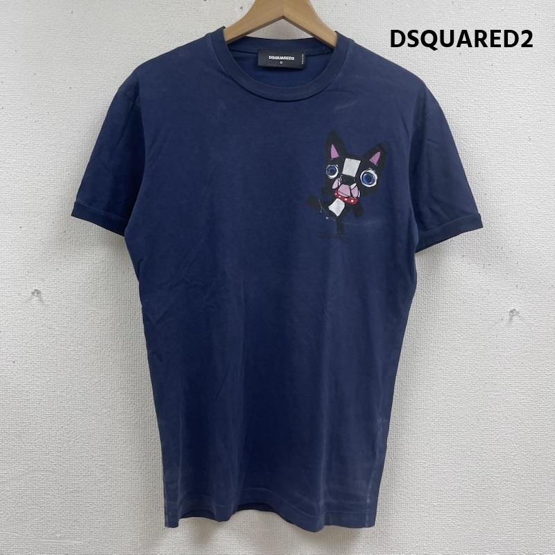 ディースクエアード DSQUARED2 Tシャツ 半袖 イタリア製 Ciro キャラクター プリント Tシャツ カットソー S 紺 / ネイビー / navy メンズ USED 古着 中古 50167310