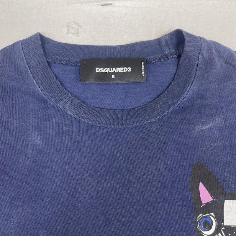 ディースクエアード DSQUARED2 Tシャツ 半袖 イタリア製 Ciro キャラクター プリント Tシャツ カットソー S 紺 / ネイビー / navy メンズ USED 古着 中古 50167310