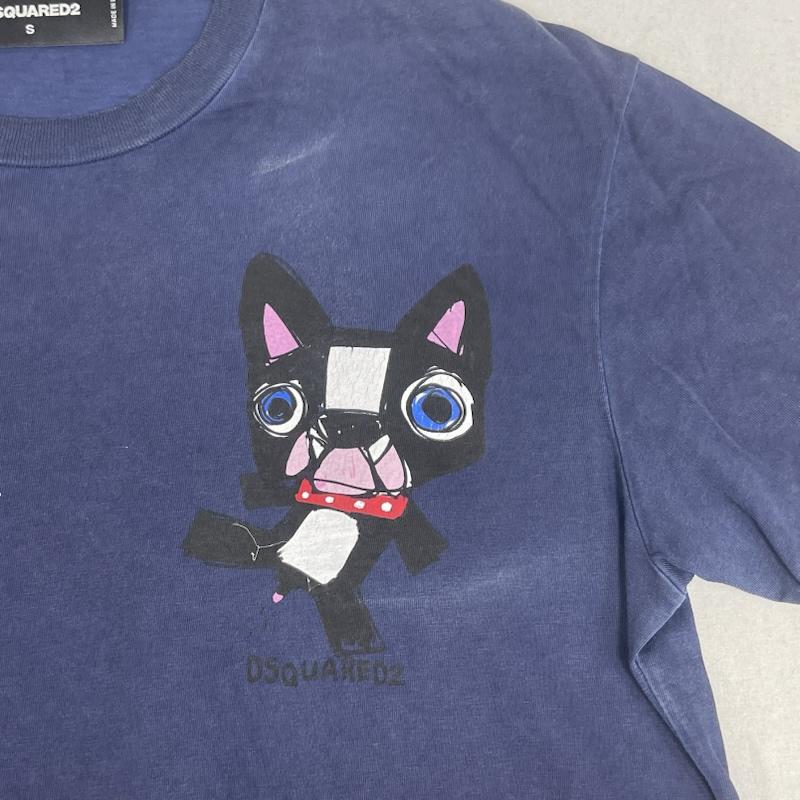 ディースクエアード DSQUARED2 Tシャツ 半袖 イタリア製 Ciro キャラクター プリント Tシャツ カットソー S 紺 / ネイビー / navy メンズ USED 古着 中古 50167310