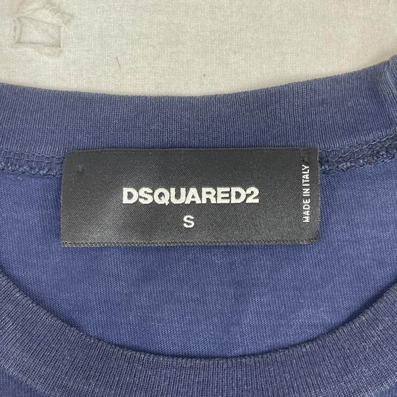 ディースクエアード DSQUARED2 Tシャツ 半袖 イタリア製 Ciro キャラクター プリント Tシャツ カットソー S 紺 / ネイビー / navy メンズ USED 古着 中古 50167310