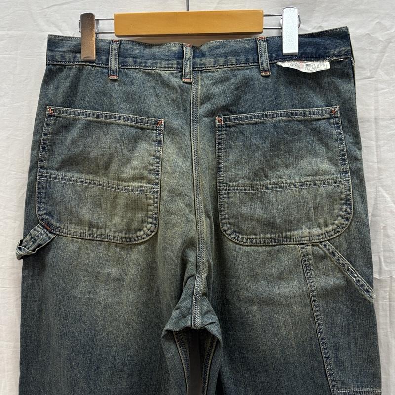 ヒューストン HOUSTON パンツ ワークパンツ、ペインターパンツ 10175 デニム ワーク ペインター パンツ UNION MADE ユニオンチケット 32インチ メンズ USED 古着 中古 50167321