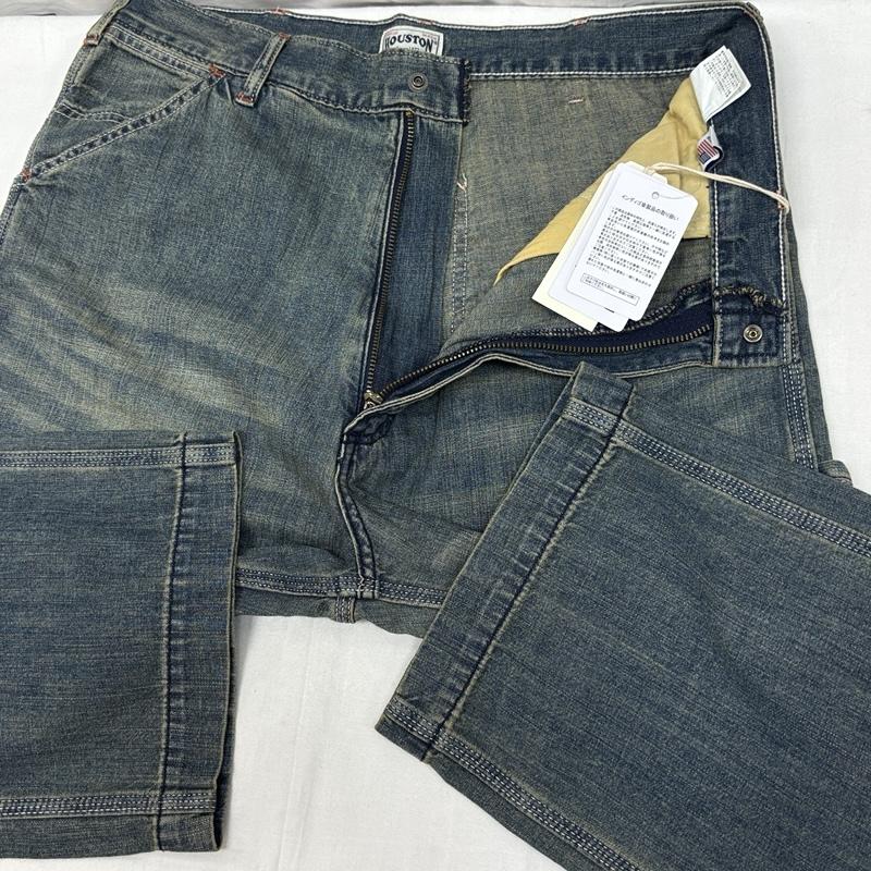 ヒューストン HOUSTON パンツ ワークパンツ、ペインターパンツ 10175 デニム ワーク ペインター パンツ UNION MADE ユニオンチケット 32インチ メンズ USED 古着 中古 50167321