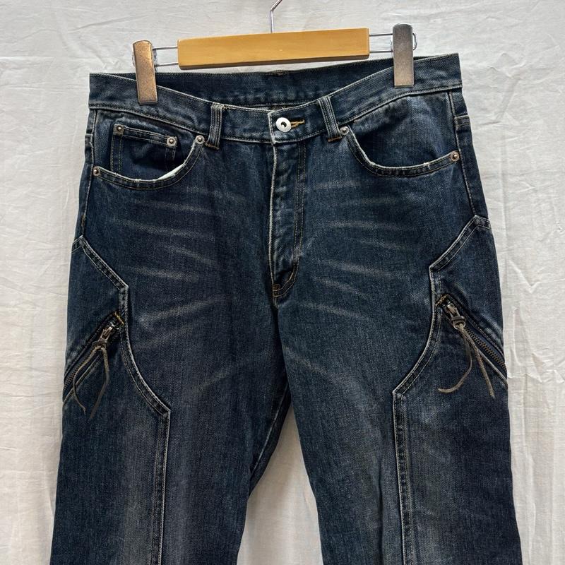 カスタムカルチャー CUSTOM CULTURE ボトムス ボトムス デニム フレア パンツ スラッシュポケット ベルトデザイン 135-1305 44 メンズ USED 古着 中古 50167322