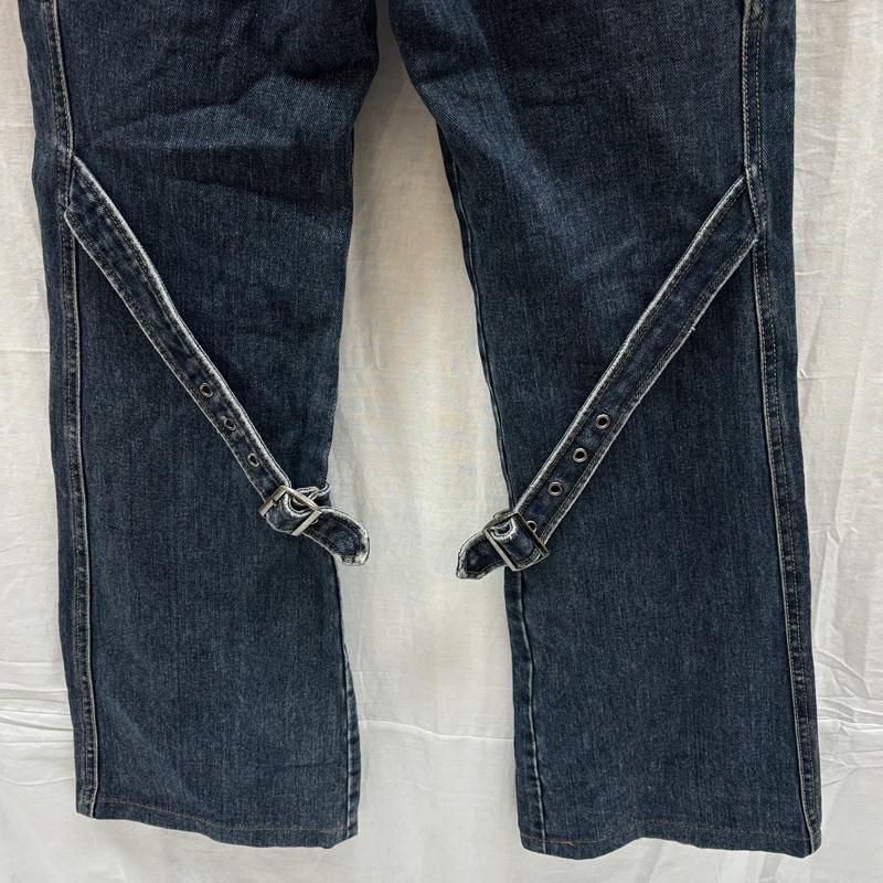 カスタムカルチャー CUSTOM CULTURE ボトムス ボトムス デニム フレア パンツ スラッシュポケット ベルトデザイン 135-1305 44 メンズ USED 古着 中古 50167322