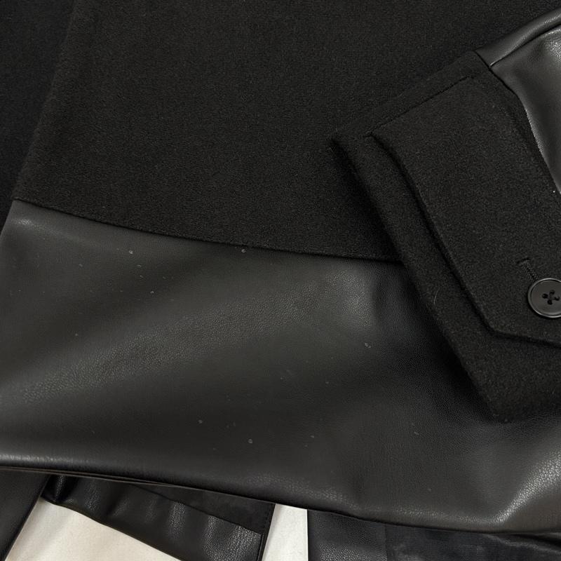 ハレ HARE コート トレンチコート HA030513AD フェイクレザー 切替し オーバーサイズ トレンチコート S 黒 / ブラック / black メンズ USED 古着 中古 50167324