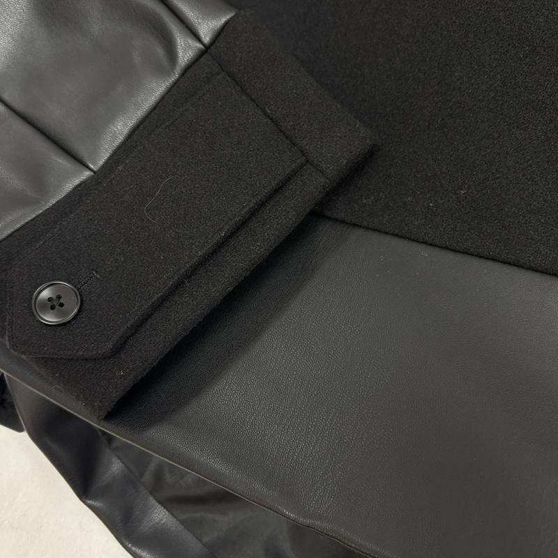 ハレ HARE コート トレンチコート HA030513AD フェイクレザー 切替し オーバーサイズ トレンチコート S 黒 / ブラック / black メンズ USED 古着 中古 50167324