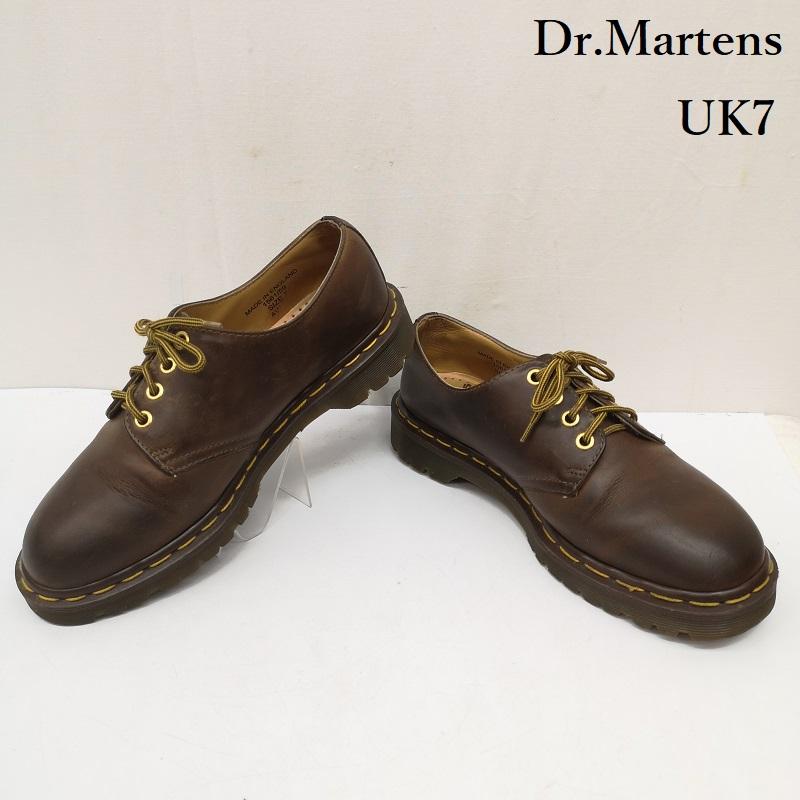 ドクターマーチン Dr.Martens 革靴 革靴 イングランド製 1561 4ホール プレーントゥ 革靴 UK：7 茶 / ブラウン / brown メンズ USED 古着 中古 50167329